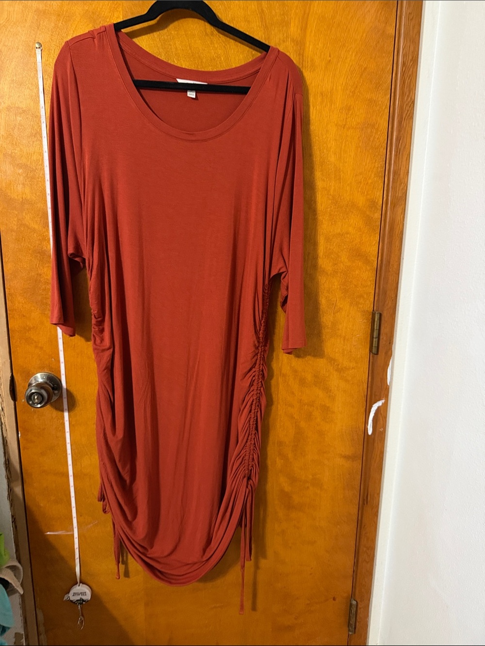 Terra & Sky Rust Orange Stretch Knit Dress